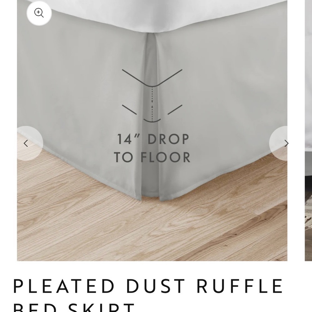 Pleated Dust Ruffle in Gray - Picture 4 of 8